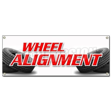 WHEEL ALIGNMENT BANNER SIGN Tire Fix Repair Align Auto Car Repair A/c Ac